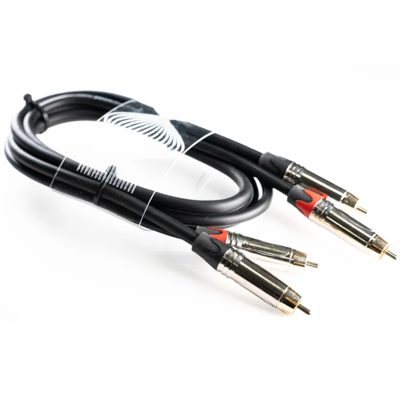 Envío Inmediato WELX BLACKWAVES RR SILVER - CABLE DOBLE RCA A DOBLE RCA 2 METROS