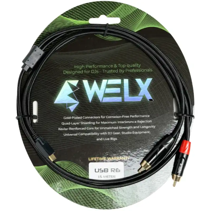 Oferta De Temporada WELX R6 USB C TO X2 RCA