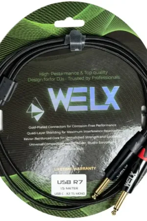 WELX R7 USB C TO X2 TS MONO Solo Por Tiempo Limitado