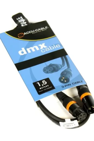 Liquidación ACCU-CABLE AC-DMX3/1.5 3 P. XLRM/3 P. XLRF 1.5M DMX