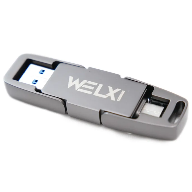 Alta Calidad WELX ULTRAFAST - USB3.2 BLACK DUAL C & A - PENDRIVE 256GB