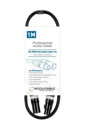 ACCU-CABLE AC-PRO XLR AUDIO CABLE 1M Ordena Ya