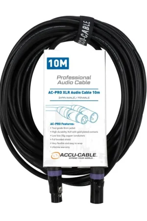 ACCU-CABLE AC-PRO XLR AUDIO CABLE 10M Precio Económico
