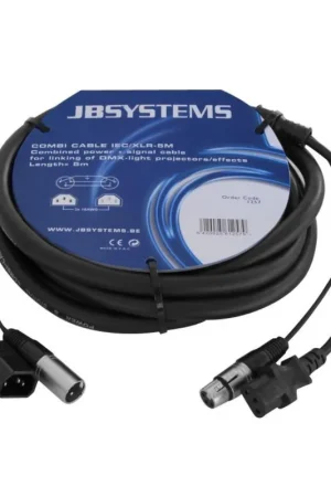 JB SYSTEMS CABLE COMBI IEC H/M - XLR M/H 5M A Buen Precio