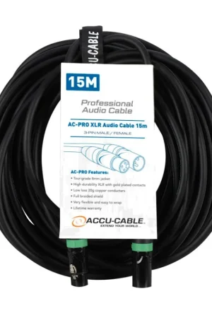 ACCU-CABLE AC-PRO XLR AUDIO CABLE 15M Popular