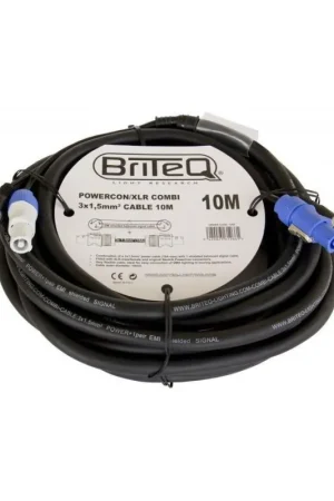 BRITEQ POWERCON/XLR COMBI 3x1,5mm² CABLE 10M Económico