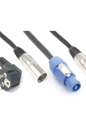 BEAMZ PRO 176.738 CX08-20 LIGERO COMBI CABLE SCHUKO - XLR M / ALIMENTACION A - XLR F 20M Oferta