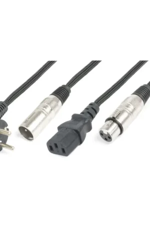 Pago Seguro BEAMZ PRO 176.749 CX10-15 LIGERO COMBI CABLE SHUKO - XLR M / IEC F - XLR F 15M