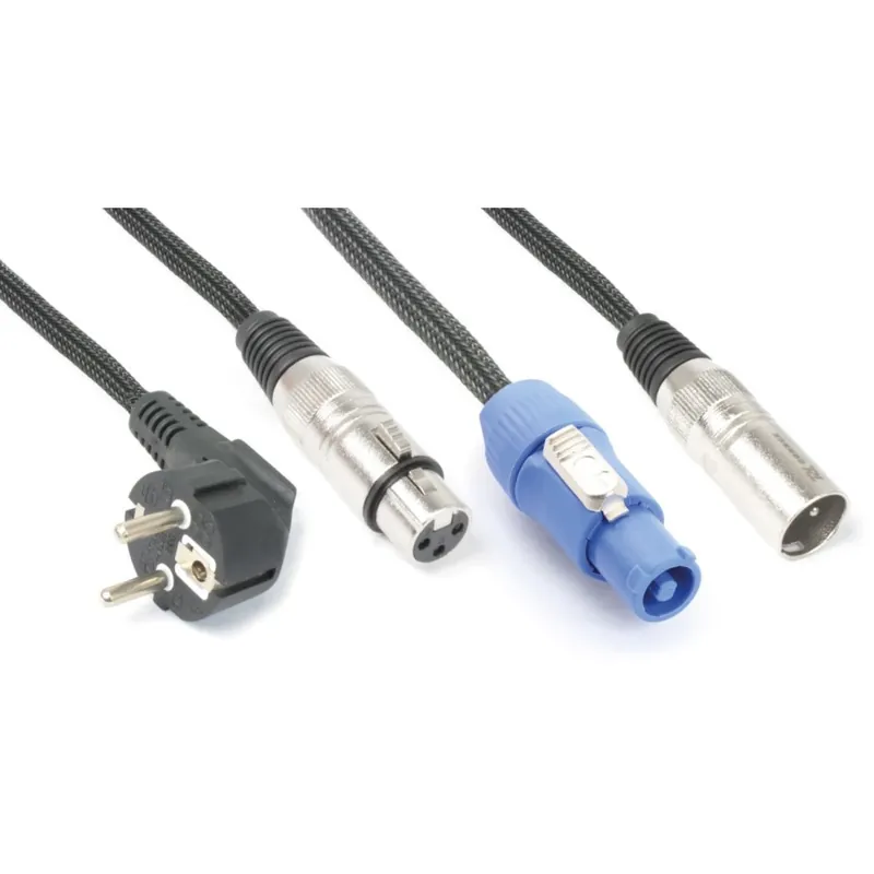 PD CONNEX 176.704 CX03-15 AUDIO COMBI CABLE SCHUKO - XLR F / ALIMENTACION A - XLR M 15M Económico