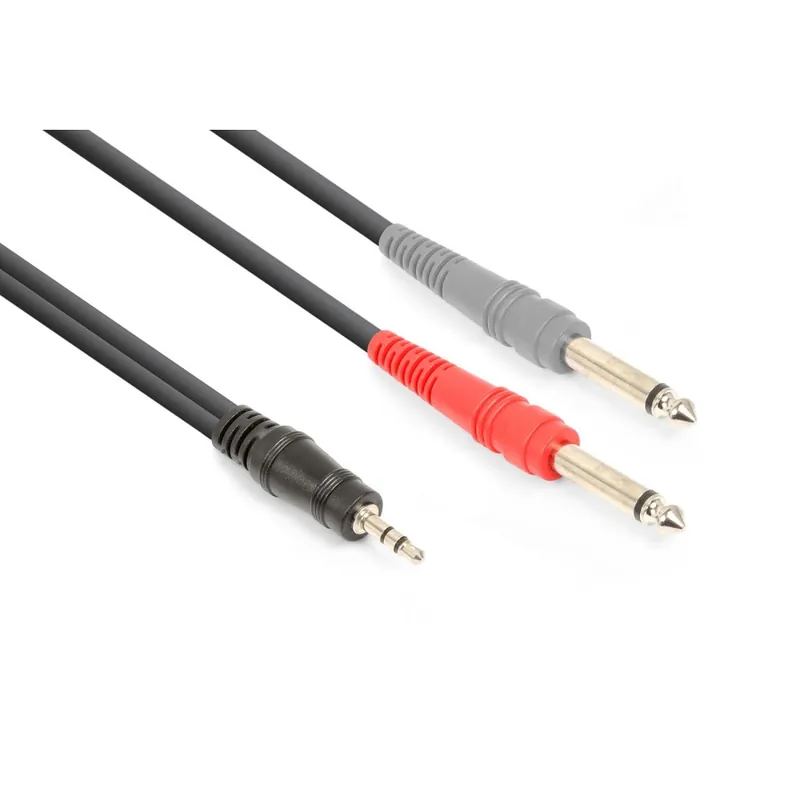 VONYX 177.772 CX332-6 CABLE 3.5MM STEREO - 2X 6.3MM MONO 6M Comprar En Línea