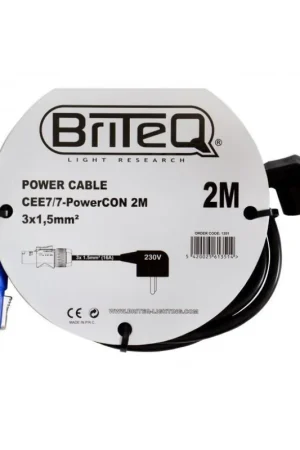 BRITEQ POWER CABLE CEE7/7-POWERCON 2M Súper Precio