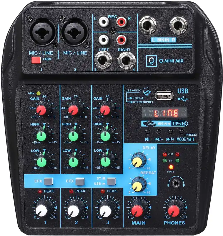 Promoción Exclusiva Oqan Mixer Q Mini USB Mixer mesa de mezclas analogica
