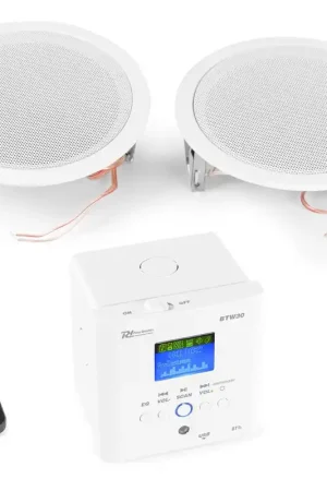 Power Dynamics Btw30set Wall Mounted Audio System With 2 X15w Ceiling Speakers Oferta De Temporada