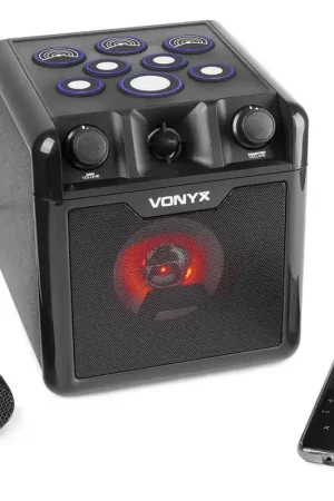Vonyx Sbs50b-Drum Set Karaoke Negro Con Drum Pads Ocasión Especial