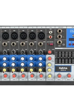 Rebajas Karma MXM 08 Mezclador de micrófono de 8ch