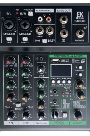 Imprescindible (Must-Have) EK Audio MB06 mesa de mezclas con efectos