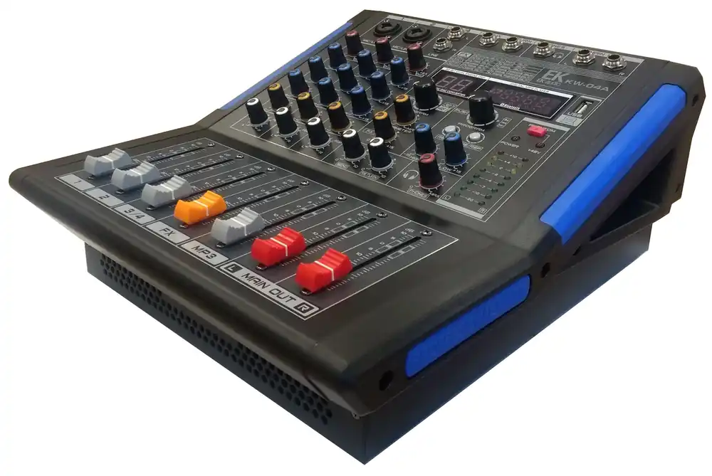 Últimas Unidades EK Audio KW04A Mesa De Mezclas Amplificada Con Efectos