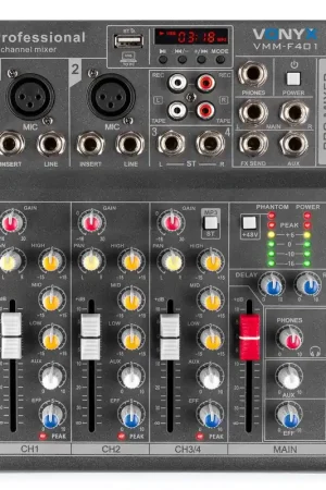 Vonyx VMM-F401 Mezclador Musicos 4 canales Oferta Limitada