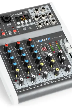 Vonyx VMM-K402 Mezclador de directo 4 canales con DSP Solo Por Tiempo Limitado