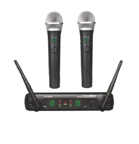 EK Audio WR-25D UHF Sistema 2 Microfonos Inalambricos De Mano Barato