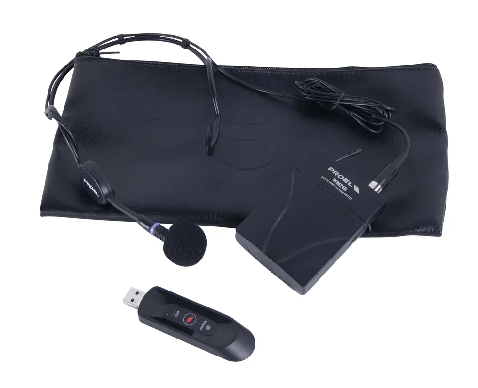 Stock Limitado Proel U24B Micrófono Inalámbrico de Petaca USB 2.4GHZ