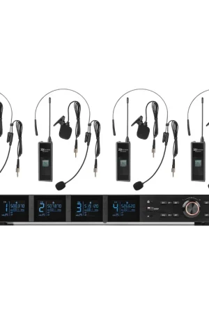 Power Dynamics PD524B Juego de micrófono inalámbrico UHF con 4 micrófonos de petaca Envío Gratis