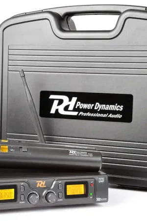 Power Dynamics pd782 microfono inalambrico uhf 2x 8 canales con 2 micrófonos Descuento