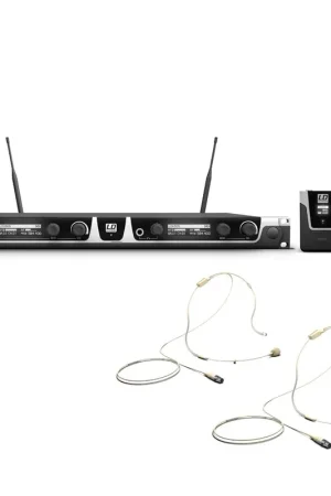 LD Systems U505 BPHH 2 sistema inalámbrico con 2 petacas y 2 micrófonos de diadema color beis Pago Seguro