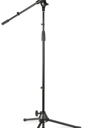 Vonyx pie de microfono con pertiga, altura 1.6m, negro Ordena Ya