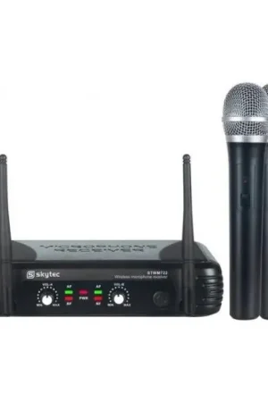 Directo De Fábrica Vonyx STWM712 MIcrofono VHF 2 canales diversity