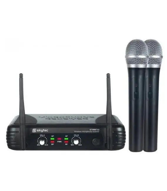 Directo De Fábrica Vonyx STWM712 MIcrofono VHF 2 canales diversity