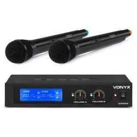 Envío Gratis Vonyx WM522 Microfono inalambrico VHF 2 canales con 2 micros de mano