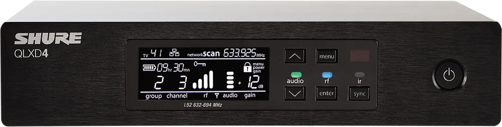 Shure QLXD4E G51 Receptor Sistema QLX-D Marca Reconocida