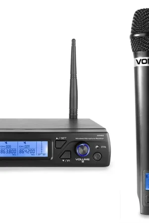 Bestseller Vonyx WM62 Micrófono inalámbrico UHF 2 micrófonos de mano