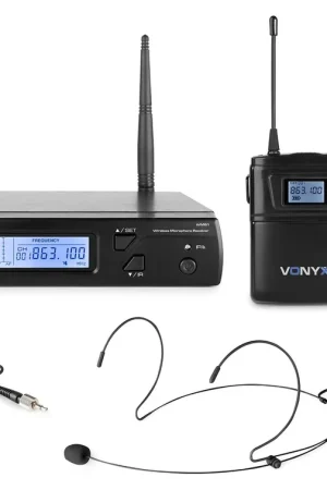 Súper Precio Vonyx WM61B Micrófono inalámbrico UHF con petaca transmisora