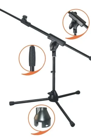 Entrega Rápida EK Audio MS010 Pie Jirafa Micro Corto