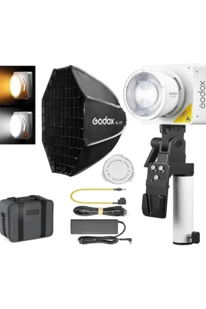 Kit Godox ML100Bi con adaptador de baterías y Softbox Última Versión