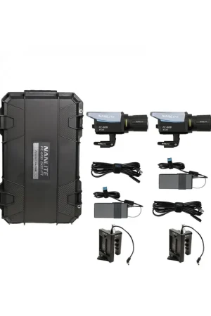 Últimas Unidades Kit 2 x Foco Nanlite FC-60B Bi-color + Battery Grip