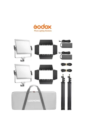 Barato Godox Litemons LP600R RGB LED Light Panel 2-light kit