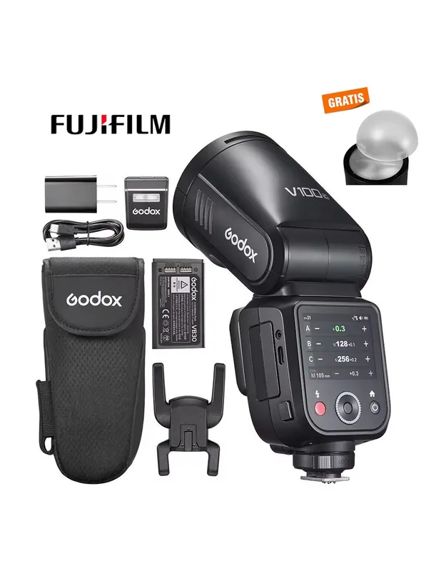 Flash Godox V100 para Fuji. 100W pantalla táctil TTL HSS Envío Inmediato