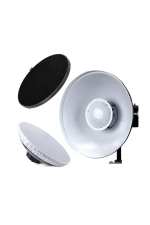 Beauty Dish Godox 55cm blanco con panal y difusor para Bowens Pago Seguro