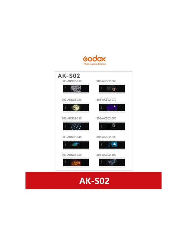 Favorito De Clientes Godox Set de 10 Diapositivas AK-S02 para AK-R21