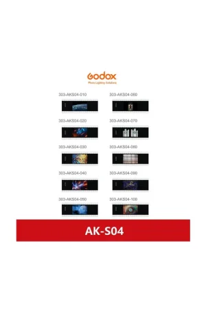 Godox Set de 10 Diapositivas AK-S04 para AK-R21 Solo Por Tiempo Limitado