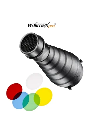 Snoot Walimex Pro con filtros de color para Bowens Económico