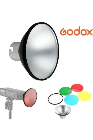 Kit reflector y geles Godox para flash AD200, AD200Pro, AD180, AD360, AD360II A Buen Precio