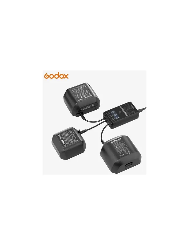 Envío Inmediato Cargador Godox UC46 para WB400P, WB87, WB87B, WB26 (carga simultánea)