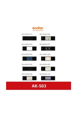 Marca Reconocida Godox Set de 10 Diapositivas AK-S03 para AK-R21