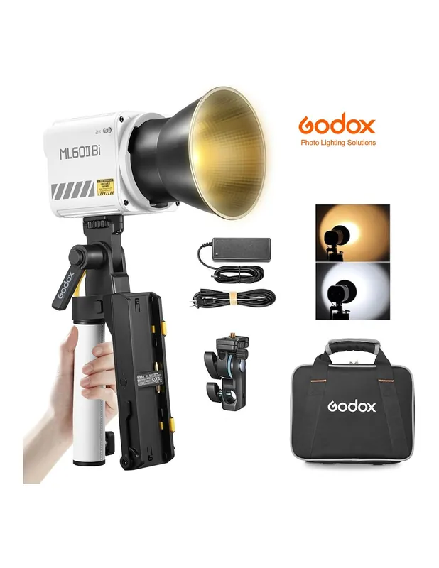 Precio De Fábrica Kit Godox ML60IIBi con adaptador de baterías, Reflector, rótula y maletín
