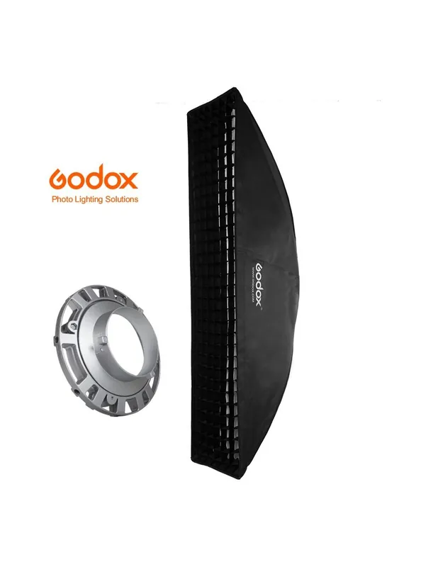 Ordena Ya Ventana Strip Godox Premium 22x90cm con GRID y adaptador Bowens